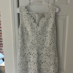 White flowery patterned dress